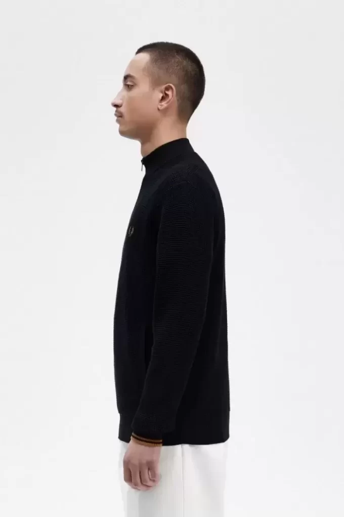 Waffle Stitch Half Zip Men’s Jumper Waffle Stitch Half Zip Men’s Jumper