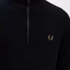 Waffle Stitch Half Zip Men’s Jumper Waffle Stitch Half Zip Men’s Jumper