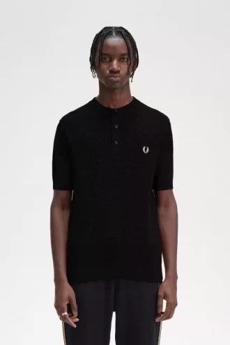 Waffle Stitch Henley Men’s Shirt