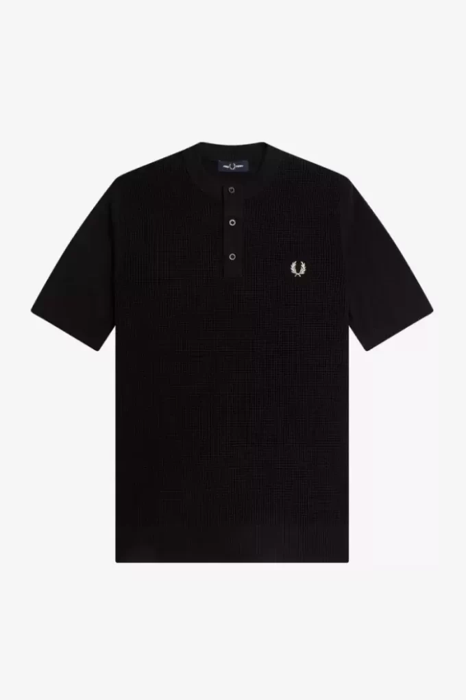 Waffle Stitch Henley Men’s Shirt Waffle Stitch Henley Men’s Shirt