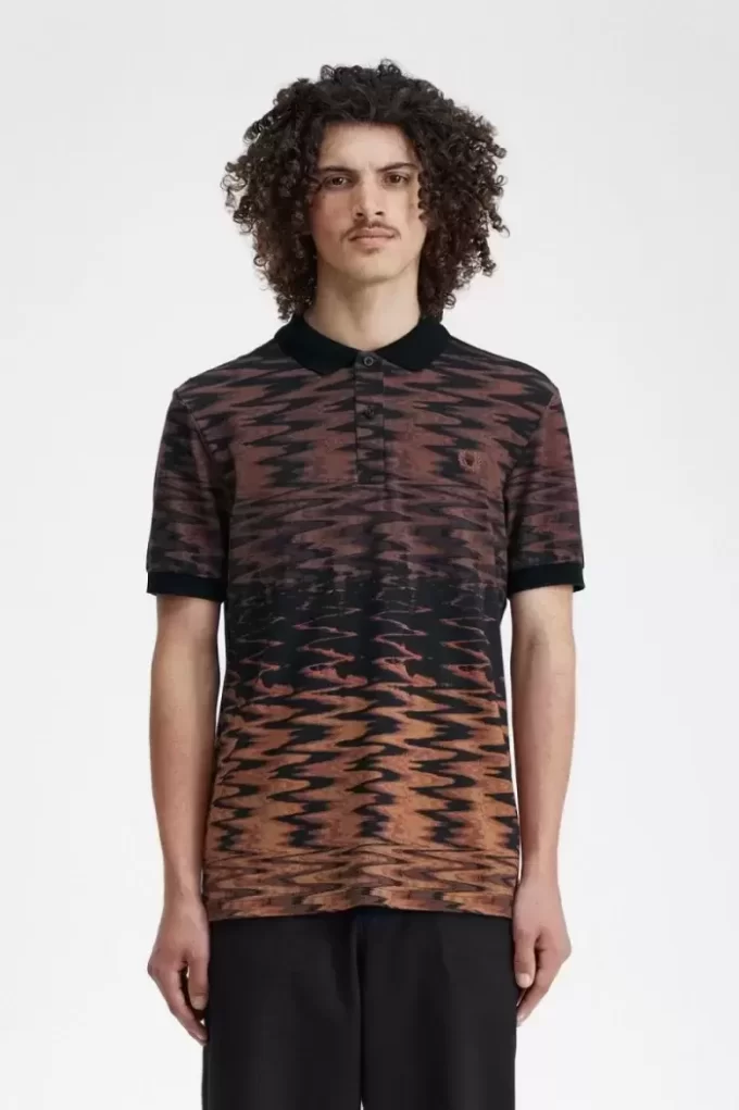 Wave Graphic Men’s Polo Shirt Wave Graphic Men’s Polo Shirt