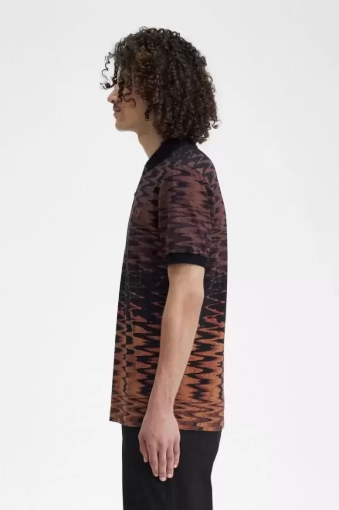 Wave Graphic Men’s Polo Shirt Wave Graphic Men’s Polo Shirt