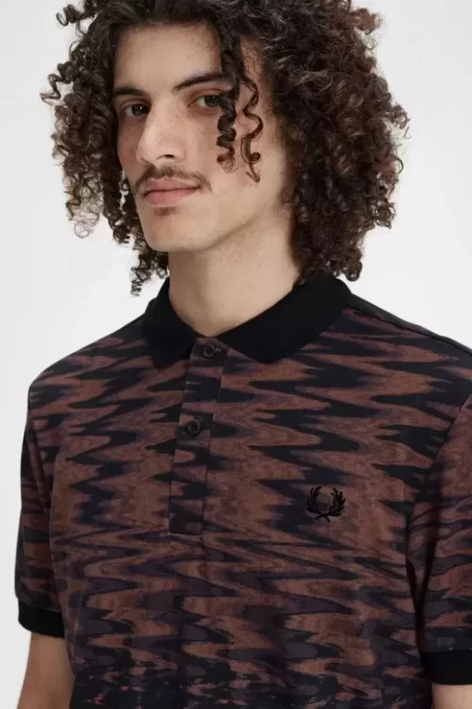 Wave Graphic Men’s Polo Shirt Wave Graphic Men’s Polo Shirt