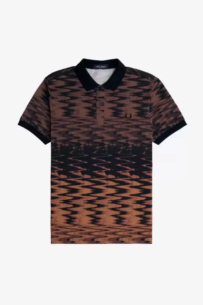 Wave Graphic Men’s Polo Shirt Wave Graphic Men’s Polo Shirt