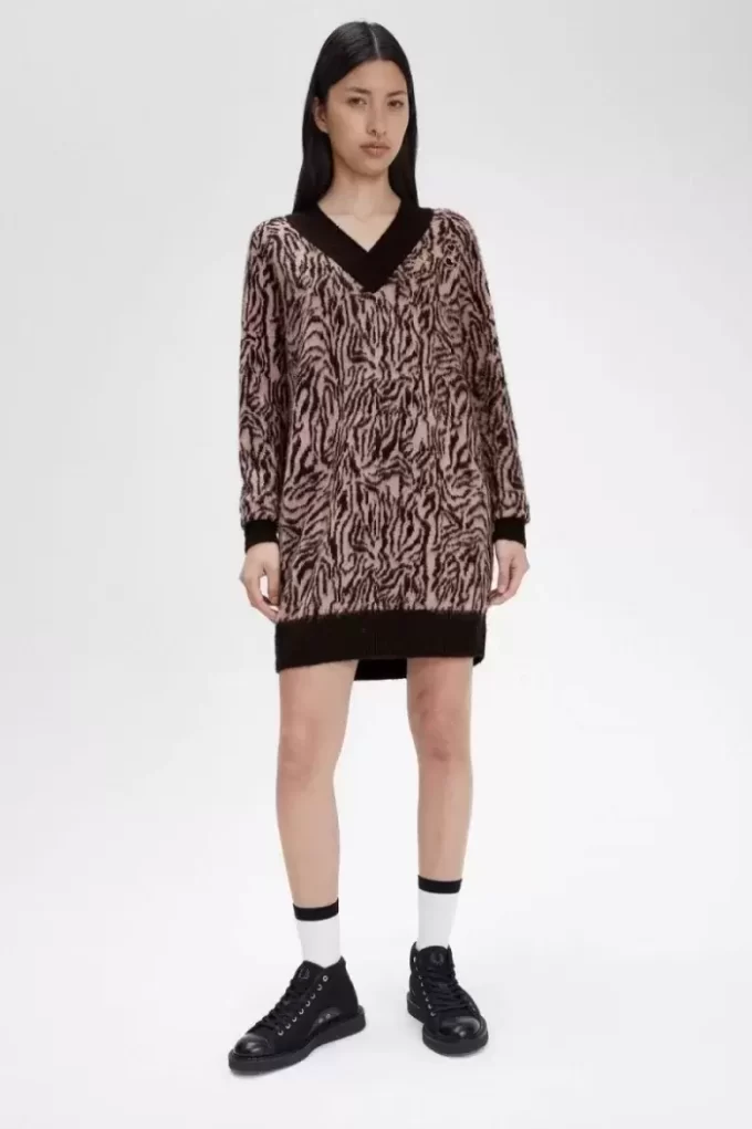 Zebra Knitted Women’s Dress Zebra Knitted Women’s Dress
