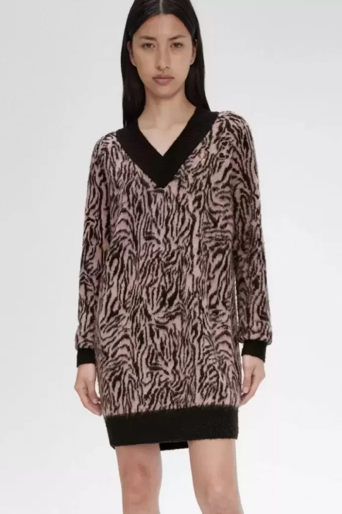 Zebra Knitted Women’s Dress Zebra Knitted Women’s Dress