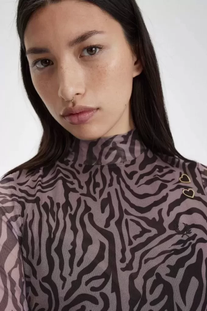 Zebra Print Mesh Women’s Dress Zebra Print Mesh Women’s Dress