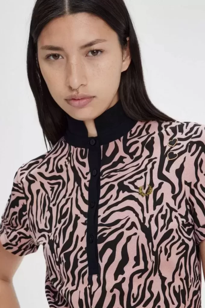 Zebra Print Women’s Polo Shirt Zebra Print Women’s Polo Shirt