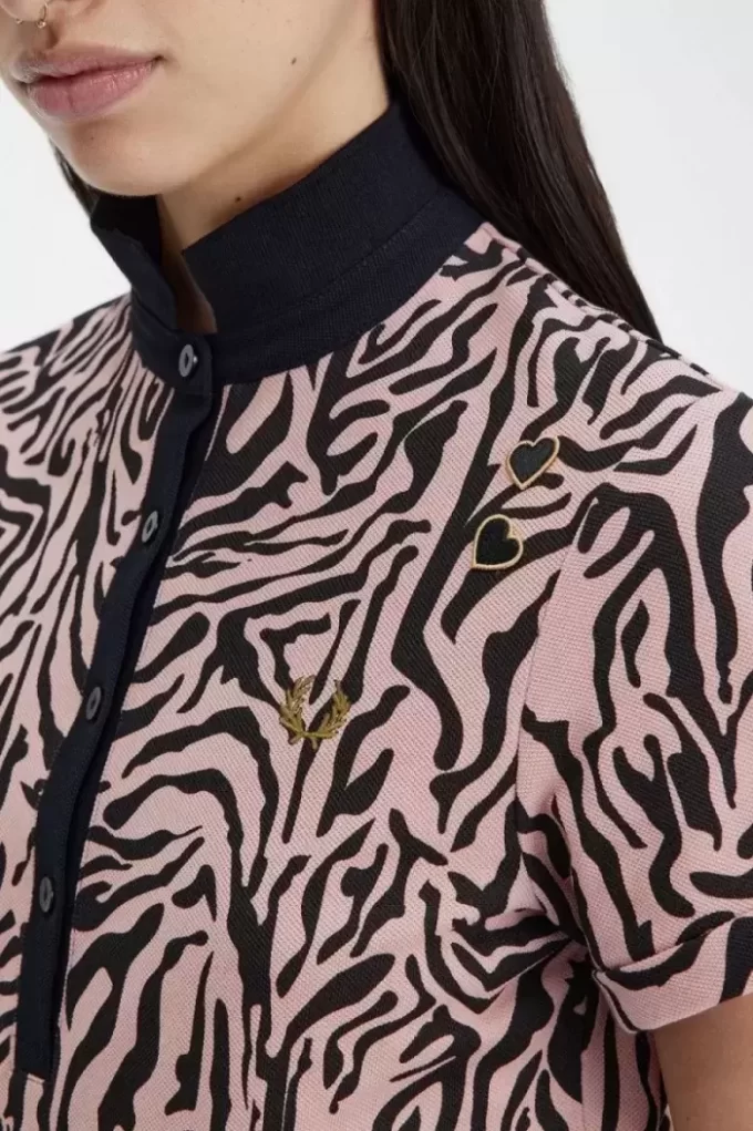 Zebra Print Women’s Polo Shirt Zebra Print Women’s Polo Shirt